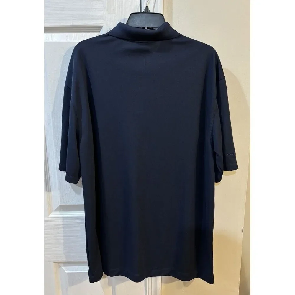Nike Dr Fit Golf‎ Polo Shirt Sz L Navy ** Logo On Arm See Picture***